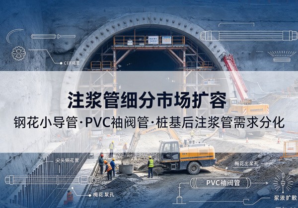 武山注浆管细分市场扩容，隧道钢花小导管、PVC 袖阀管、桩基后注浆管需求分化